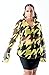 Pantora Women's LaTisha Organza Button Up, Houndstooth Print, Medium