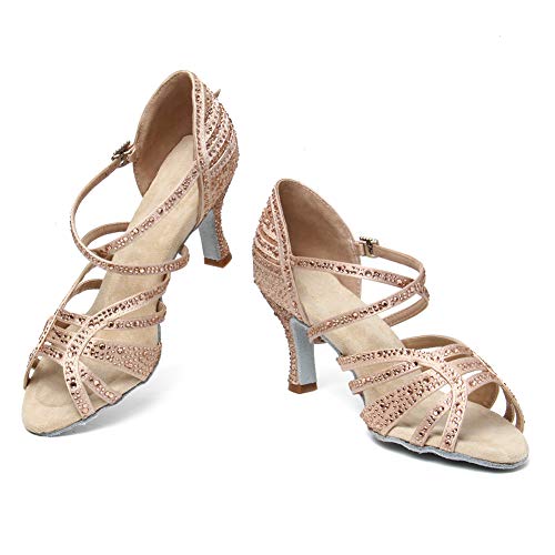 Chaussures de danse de salon HROYL au design raffiné beige 42 - 4