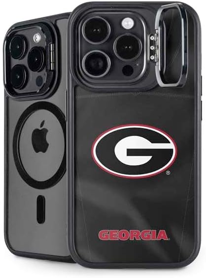 Skinit Kickstand Phone Case Compatible with iPhone 15 Pro - Officially Licensed University of Georgia Bulldogs Design