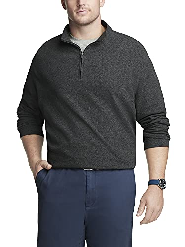 Van Heusen Men's Size Big and Tall Flex Long Sleeve Ottoman Quarter Zip2