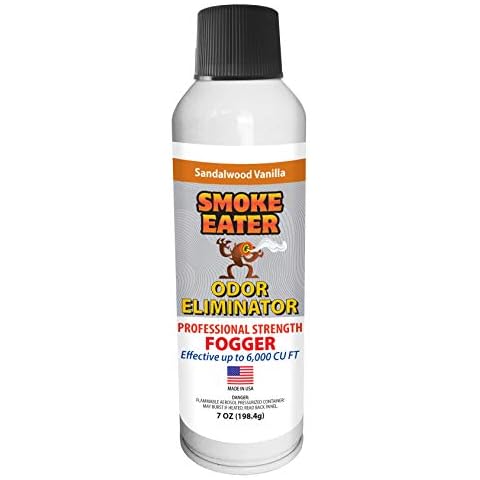 Smoke Eater Odor Eliminator & Air Freshener Spray - Fogger for Large Spaces - Continuous Spray for Up to 8 Mins - Eliminates Odor on Curtains, Couches, Rugs - Can Freshen Up to 6,000 Cu Ft of Space Cover