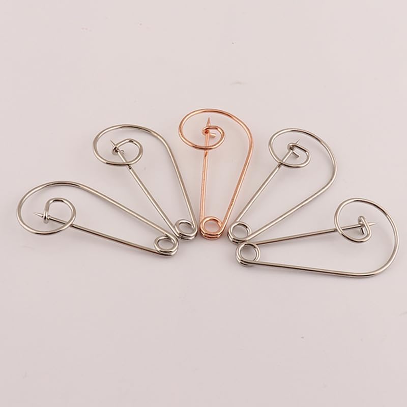 55×30mm Large Safety Pin, Musical Note Creative Metal Buckle Safe Storage of Clothing and Accessorie s, Used for DIY Crafts,