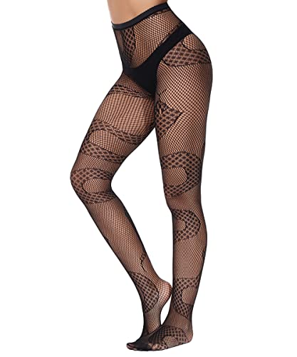 Image of Womens Fishnet Snake Tights Patterned Pantyhose High Waist Stockings