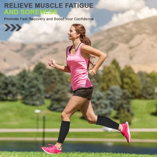 Image of PROBEROS Calf Compression Sleeve, Sports Leg Compression Socks for Shin Splint, Varicose Vein and Calf Pain Relief(Green