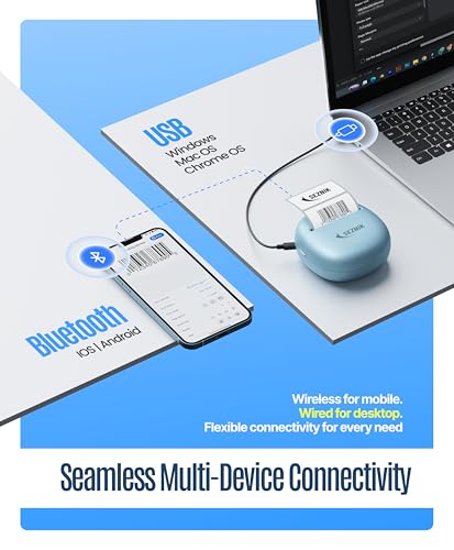 Image of SEZNIK NEXA Mini Printer for Mobile | Bluetooth Portable Mini Thermal Printer | 304 DPI | Inkless Sticker, Image, Labels, Doodle, Notes Printer | Mobile Printing for Android, iOS & Windows