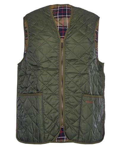 Barbour Mens Waistcoat/Zip-in Liner - Quilted 38 Olive