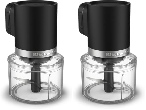 Image of KitchenAid Go Cordless Top Down Chopper - battery included, KTCR351, Black Matte (Pack of 2)