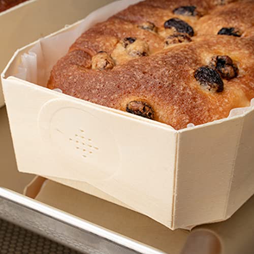 Restaurantware RWB0512K Taipei 34 Ounce Wooden Baking Molds 100 Oven Ready Disposable Loaf Pans thumb #5