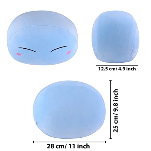 Roffatide Anime Kissen Rimuru Tempest Plüsch Gefüllte Wurf Kissen für Bett Couch Weiches Geburtstagsgeschenk Blau 11 Zoll
