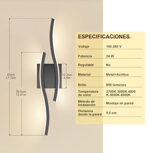 Recopilación de Lámparas para el espejo del cuarto de baño los 5 más buscados. 11 Imagen adicional