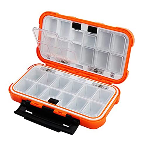 JDigJid - Caja de cebo de pesca, organizador de terminal Tackle caja de almacenamiento de cebos pequeña caja de material kayak con separador de almacenamiento de cebos