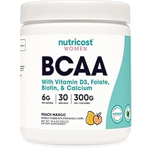 Nutricost BCAA for Women (Peach Mango, 30 Servings) – Formulated Specifically for Women – Non-GMO and Gluten-Free