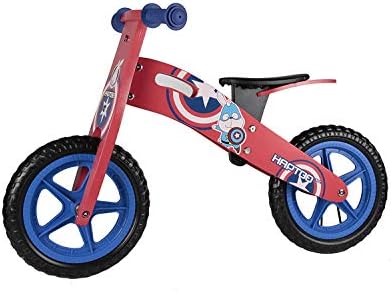 Rideontoys4u 12 Inch Wooden Balance Bike Red with Carry Handle Ages 3-6 Years