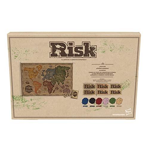 Juego Risk Rustic Series Hasbro con acabado madera multicolor 6