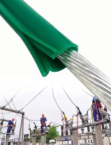 Silicone Insulation Sleeve, Bare Overhead Conductor Protective Cover, High Voltage Power Line Cable Insulating Sheath for Outdoor Transmission(10KV,ID 2.4cm/0.94in)