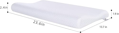 Miniatura 2 de SUQ I OME Slim Sleeper-Gel - Almohada delgada de espuma viscoelástica para dormir, contorno delgado y de bajo perfil cervical, para dolor de cuello,