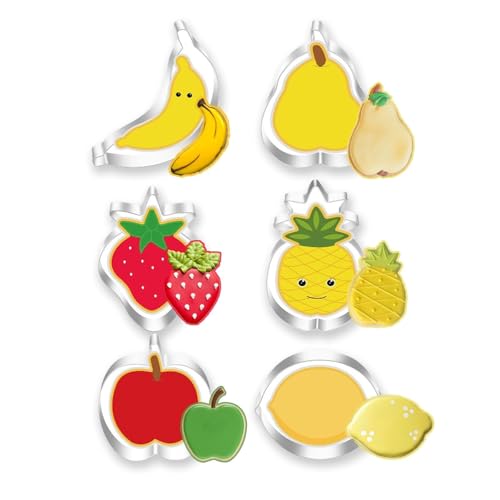 HSYTEK Lot de 6 emporte-pièces en forme de fruits, en acier inoxydable, pour enfants et adultes,...
