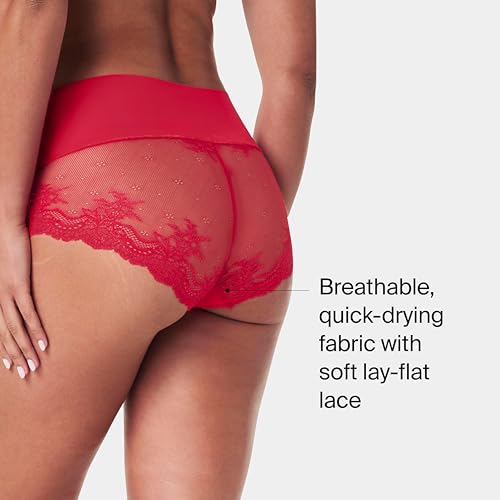 Image of SPANX SPANXsmooth Undie-tectable Lace Hi-Hipster - Comfortable Core Control - Lace Shapewear - No Visible Panty Lines