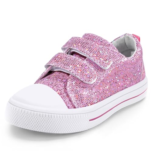 Image of K KomForme Toddler Sneakers Girls Shoes with Dual Hook and Loops | Comfortable, Lightweight