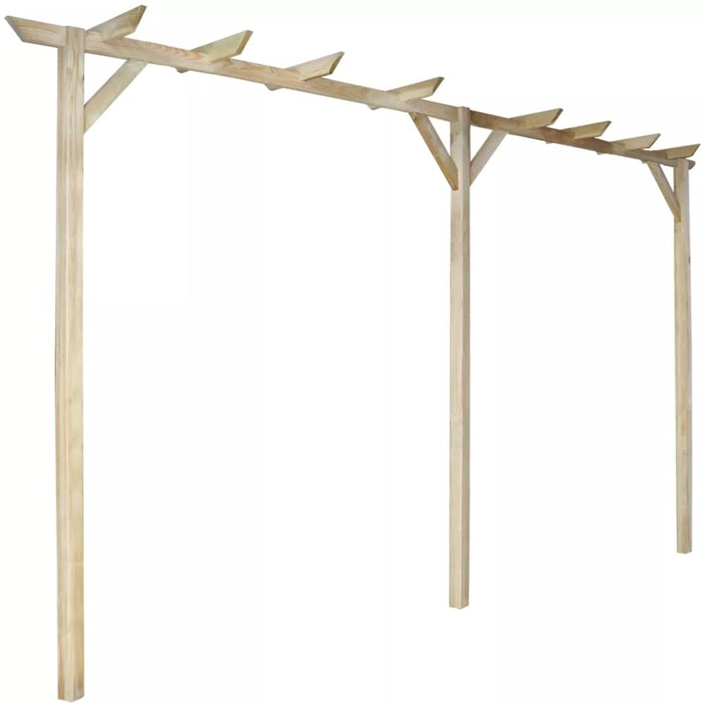 Pergola Ogrodowa, Patio Drewniane, łuk Kratowy dla Roślin Pnących (400 x 40 x 205 cm)