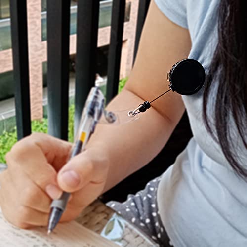 5 Pack Retractable Id Badge Holder Badge Reels With Swivel Alligator Clip Bulk Pack Badge Holders By Premium Badges (5 Packs, Black) #TOP1