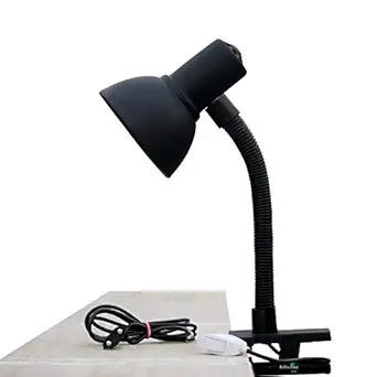BillieJean Aluminium Clamp Table Lamp, Black, Pack of 1