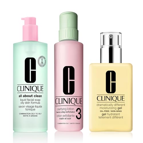Clinique 3-Step All About Clean Liquid Face Soap, Clarifying Loti...
