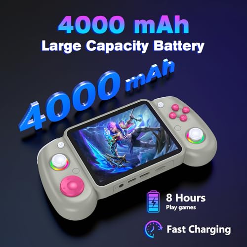Image of RG43H Pro Retro Handheld Game Console, 4.3 Inch Retro Gaming Console with 4000mAh Battery, RK3562 Opensource Hand Held Games Console, EmuELEC&RGBOX Dual Systems Video Console, HDMI TV Output, Gray