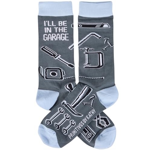 Calcetines I'Ll Be In The Garage Ocean Tides unisex de algodón cómodos 2