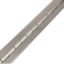 Heavy Duty Stainless Steel Continuous Hinge - 0.120 Inch Thickness, 0.250 Inch Pin Thickness, 2 Inch Open Width, 72 Inch Length