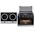 CAMPLUX Induction Cooktop and 17-Inch Propane RV Range Combo