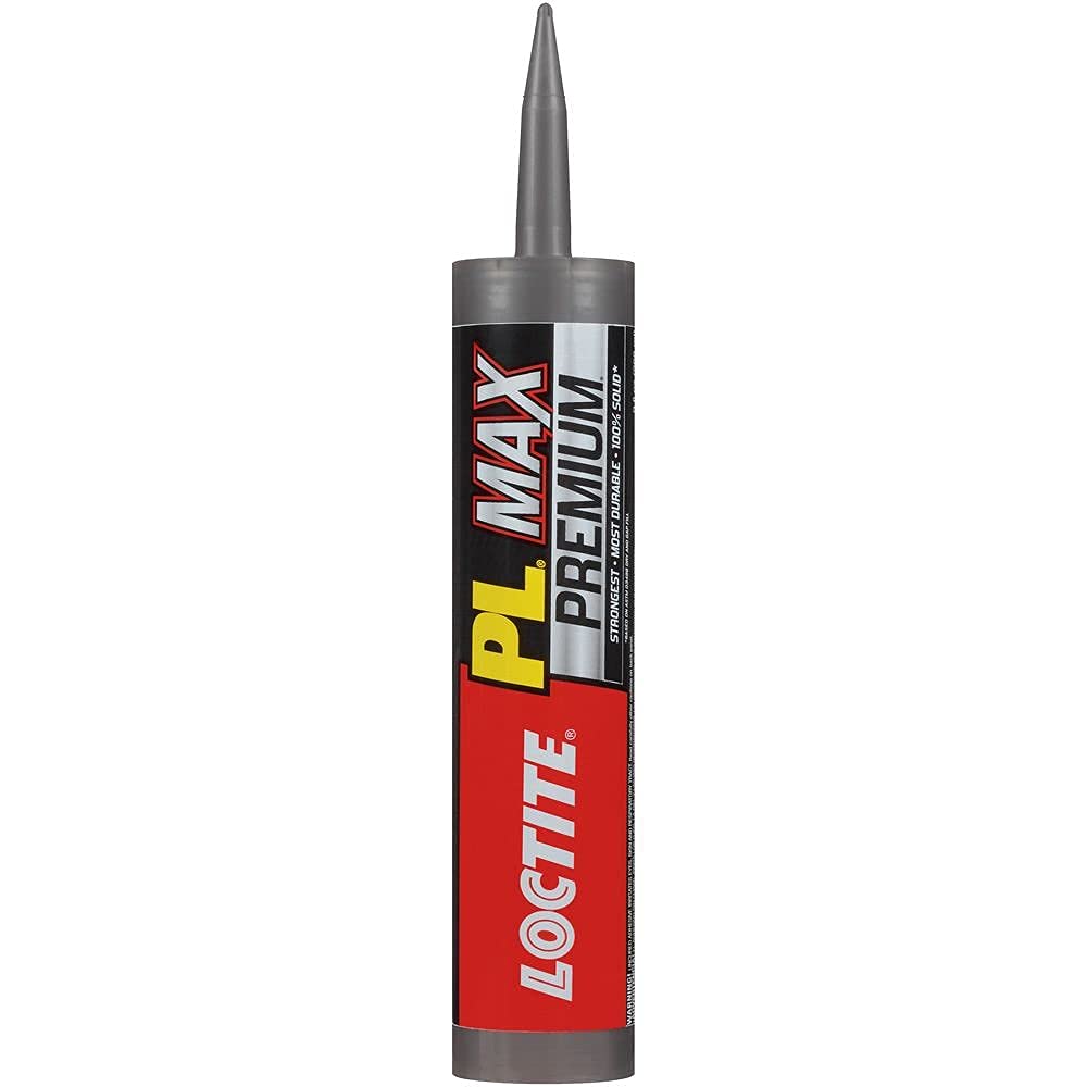 Loctite PL Premium Max Construction Adhesive, 9 fl oz Cartridge, 6 Pack - Versatile Construction Glue for Wood, Concrete, Stone & More