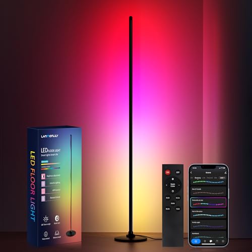 Lanmonlily LED Floor Lamp, Corner Lamp Compatible with Alexa, Smart Modern Floor Lamp with Music...
