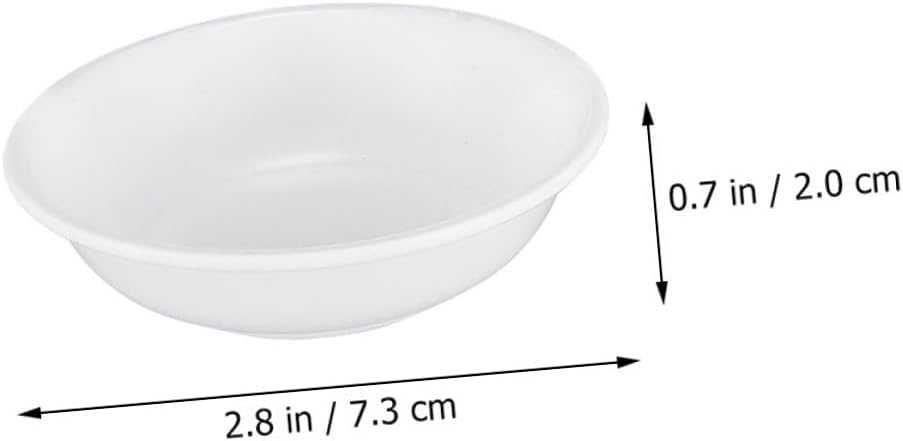 15pcs White Plastic Dipping Sauce Plates Seasoning Bowls for Condiments Appetizers and Snacks for Bbq Sushi and Parties