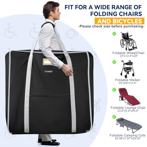 Image of Ytonet Wheelchair Bag, Wheelchair Accessories for Foldable Wheelchairs