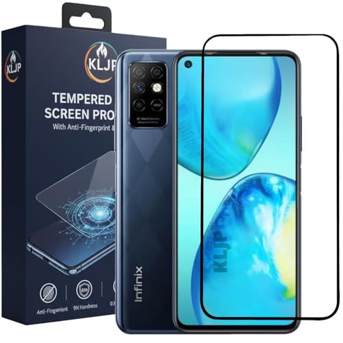 Image of Military-Grade Gorilla Tempered Glass For Infinix Note 8i / 12i / Hot 10 With Installation Kit | Edge to Edge Coverage | Black