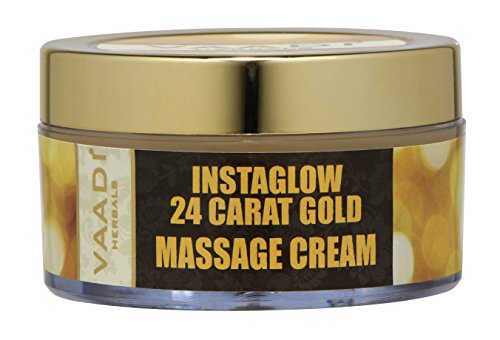 Image of Vaadi Herbals 24 Carat Gold Massage Cream, 50 Gm
