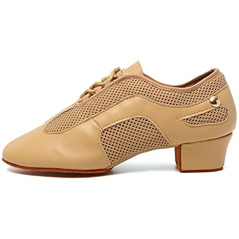 JUODVMP Zapatos de Baile de Salón Hombres Marrón Cover