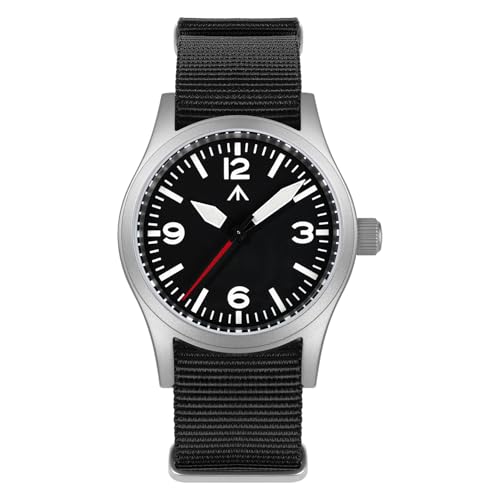 Image of Militado ML05 38mm VH31 Quartz Watch - Domed Sapphire Crystal Field Watch C3 Super Luminous Retro Sweep Wrist Watch for Men 100M Waterproof