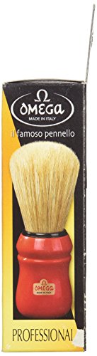 Omega Professional Boar Bristle Shaving Brush, Black Handle