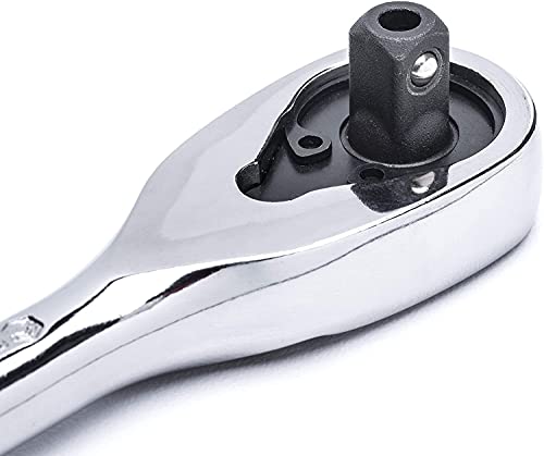Sata 1/4-Inch Drive 72-Tooth Quick-Release Ratchet With A Teardrop Head, Polished Chrome Finish - St11971U #TOP2