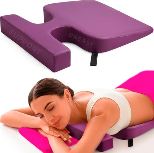 EASY SPA Medical Breast Pillow for Larger Bust Sizes(AA-C+) - Wedge Cushion for Post-Surgery, Mastectomy Aid Prone Therapy Cushion for Breast Surgery Recovery