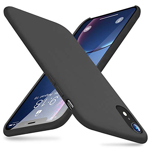 BKSTONE iPhone XR/XS Max Case, Liquid Silicone Gel Rubber Shockproof Case with Soft Microfiber Cloth Lining, Black
