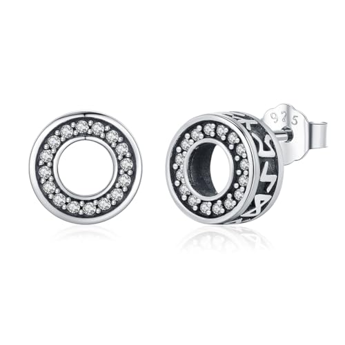 Pendientes vikingos plata de ley 925 punk gótico con runas para hombre y mujer