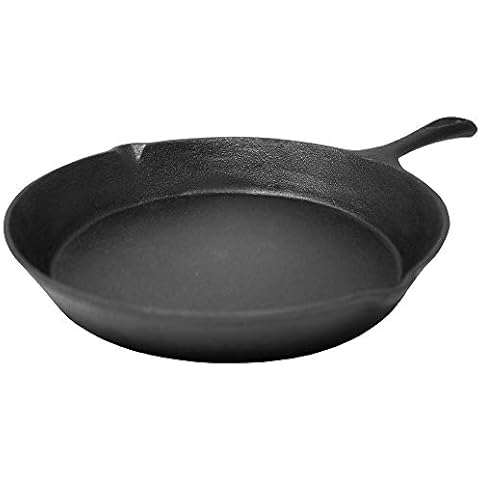 ToCi Big BBQ sartén "Parthenaise", sartén de hierro fundido de 30 cm de diámetro Cover