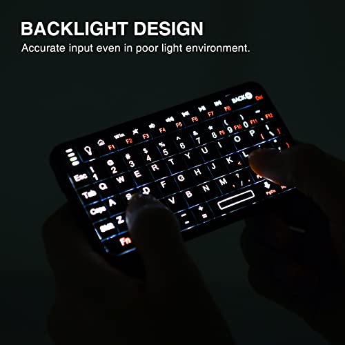 Rii Mini Bluetooth Keyboard With Backlit,Built In Rechargeable Battery For Handhelds Running Android,Ios,Windows Mobile Pocket Pcs,Mac Os, Linux And Ps3-Black #TOP2
