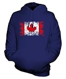 Candymix Canada Drapeau Délavé Unisexe Sweat Pull à Capuche Homme Femme, Taille 4X-Large, Couleur Bleu Marine