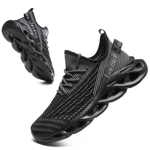 Image of Jakcuz Plus Size Men's Lightweight Walking Shoes Mesh Fish Scale Pattern Fashion Sneakers