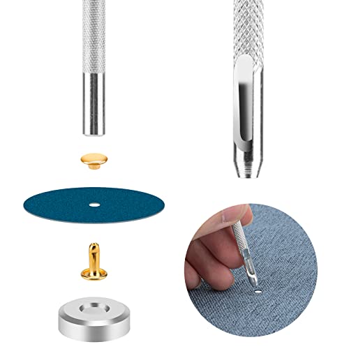 480 Sets Rivets For Leather, Leather Rivet Kit, 4 Colors 3 Sizes Leather Rivets And Snaps For Leather Crafts, Clothes, Shoes, Leather Boots, Bags, Decoration (Gold, Silver, Bronze And Gunmetal) #TOP2
