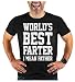 Funny Fathers Day Gift For Dads - World's Best Farter, I Mean Father T-Shirt XX-Large Black